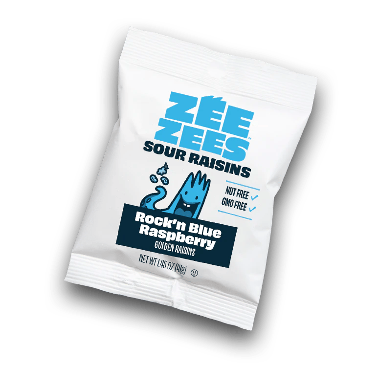 Zee Zees, Sour Raisins, Rock'n Blue Raspberry, I/W, 1.45oz